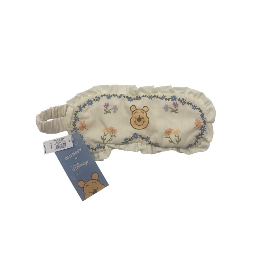 OLD NAVY x DISNEY Winnie the Pooh Floral Ruffled Sleep Mask NWT Sea Salt